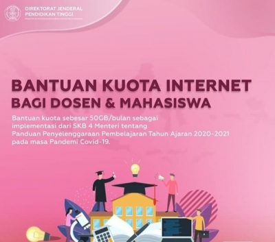 Bantuan Kuota Internet Bagi Mahasiswa dan Dosen
